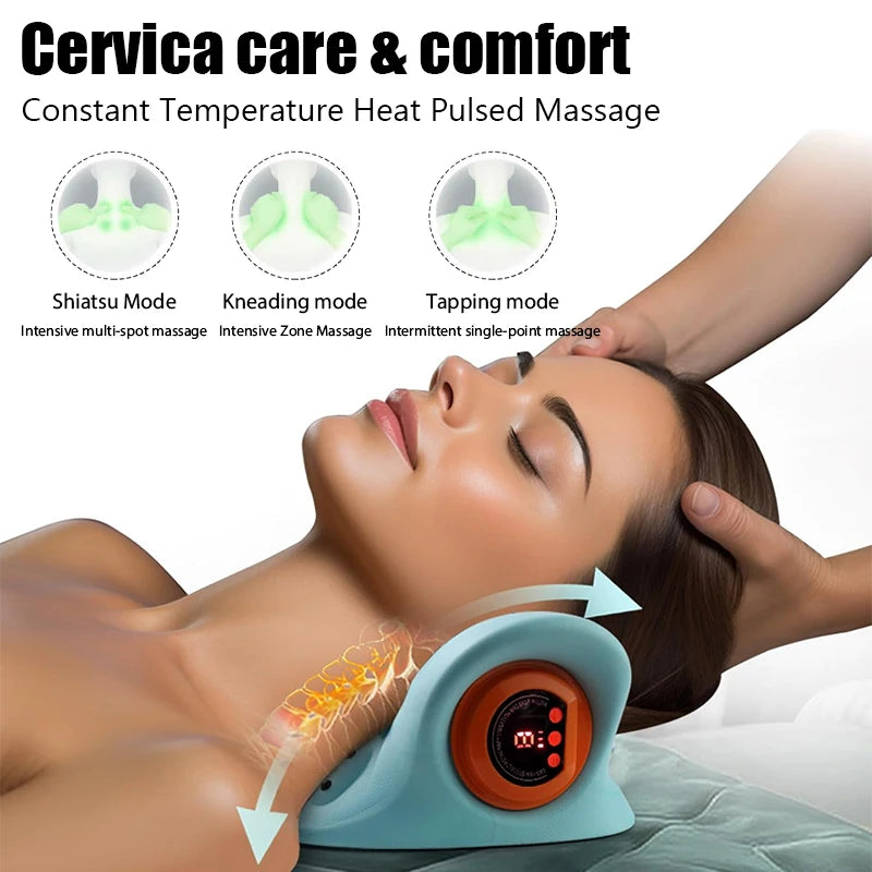 Neck Traction Device with Heat Massage