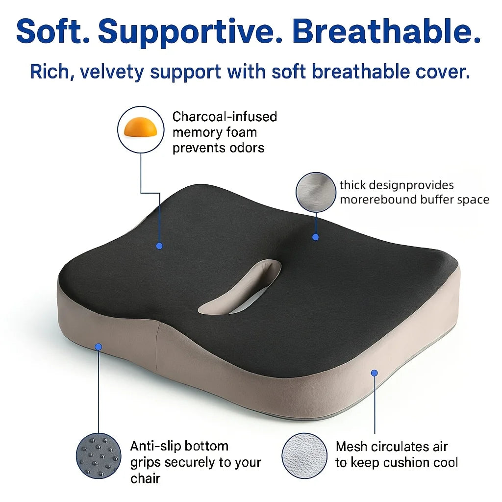 3D Ergonomic Memory Foam Seat Cushion