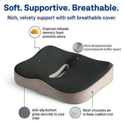 3D Ergonomic Memory Foam Seat Cushion