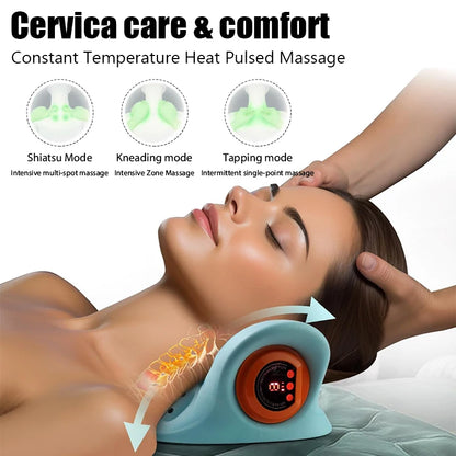 Neck Traction Device with Heat Massage
